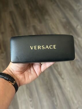 Versace Black and Gold Eyewear Case